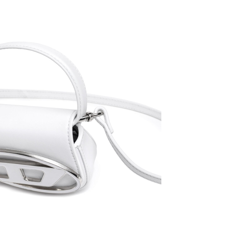 Diesel 1DR XS Mini Bag with D Plaque White