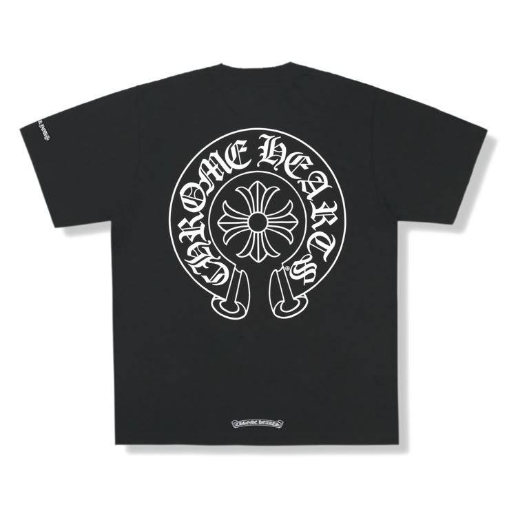 Black Horseshoe Chrome Hearts T-shirt
