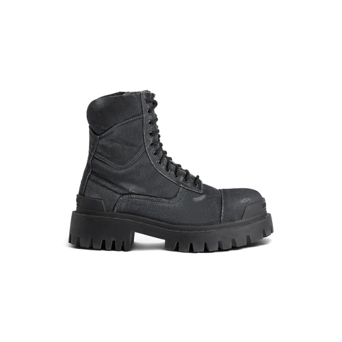 Balenciaga Combat Strike Canvas Lace-up Boots