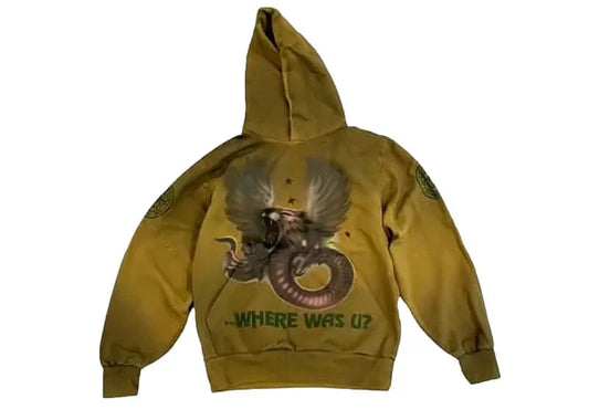 Travis Scott Where Was U? Utopia SA 2025 Hoodie Khahki Green